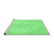 Sideview of Machine Washable Abstract Emerald Green Modern Area Rugs, wshabs2121emgrn