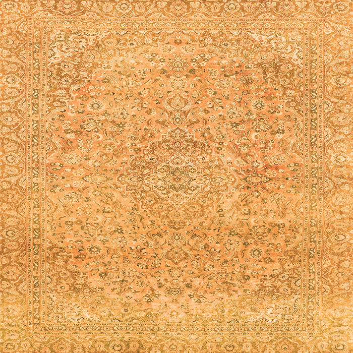 Square Abstract Orange Modern Rug, abs2122org