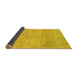 Sideview of Abstract Yellow Modern Rug, abs2122yw