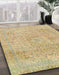 Abstract Bronze Brown Modern Rug in Family Room, abs2122