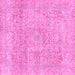 Square Abstract Pink Modern Rug, abs2122pnk