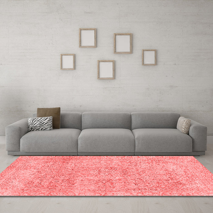 Modern Red Washable Rugs