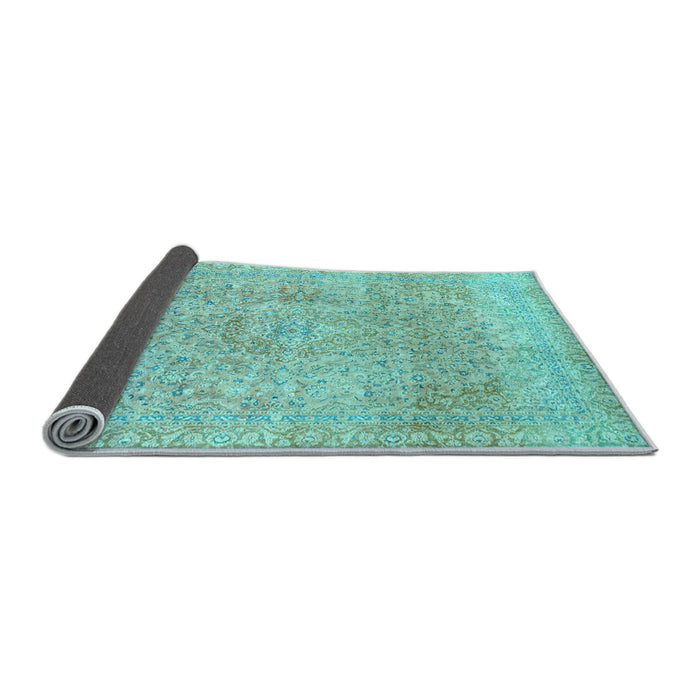 Sideview of Abstract Light Blue Modern Rug, abs2122lblu