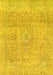 Abstract Yellow Modern Rug, abs2122yw