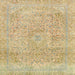 Square Machine Washable Abstract Bronze Brown Rug, wshabs2122