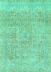 Abstract Turquoise Modern Rug, abs2122turq