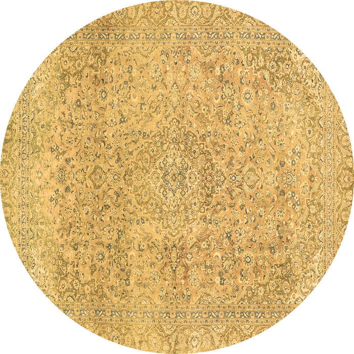 Round Machine Washable Abstract Brown Modern Rug, wshabs2122brn