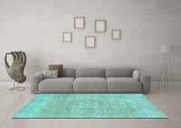 Machine Washable Abstract Light Blue Modern Rug, wshabs2122lblu