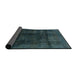 Sideview of Abstract Greenish Blue Green Modern Rug, abs2123