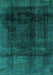 Machine Washable Abstract Turquoise Modern Area Rugs, wshabs2123turq