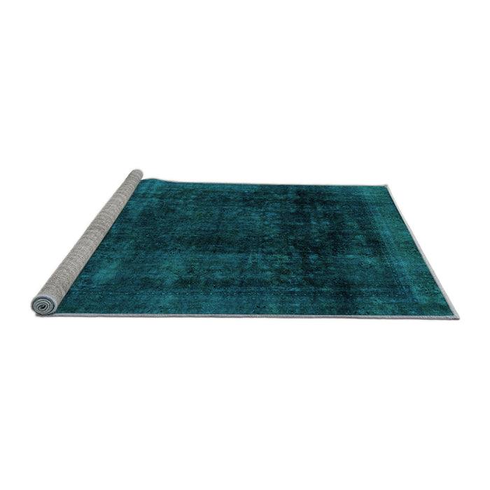 Sideview of Machine Washable Abstract Light Blue Modern Rug, wshabs2123lblu