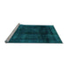 Sideview of Machine Washable Abstract Light Blue Modern Rug, wshabs2123lblu