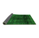 Sideview of Abstract Green Modern Rug, abs2123grn