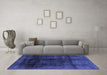 Machine Washable Abstract Blue Modern Rug in a Living Room, wshabs2123blu