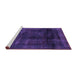 Sideview of Machine Washable Abstract Purple Modern Area Rugs, wshabs2123pur