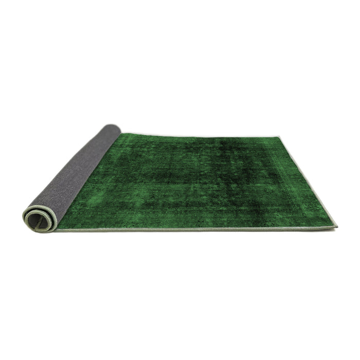 Sideview of Abstract Emerald Green Modern Rug, abs2123emgrn