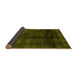 Sideview of Abstract Yellow Modern Rug, abs2123yw