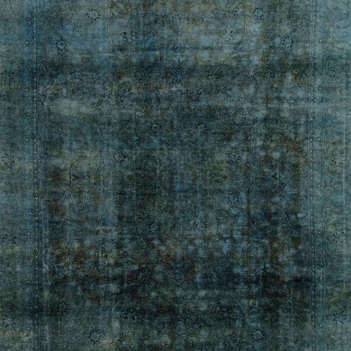 Machine Washable Abstract Greenish Blue Green Rug, wshabs2123