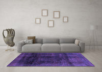 Machine Washable Abstract Purple Modern Rug, wshabs2123pur