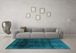 Machine Washable Abstract Light Blue Modern Rug in a Living Room, wshabs2123lblu