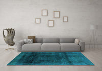 Machine Washable Abstract Light Blue Modern Rug, wshabs2123lblu