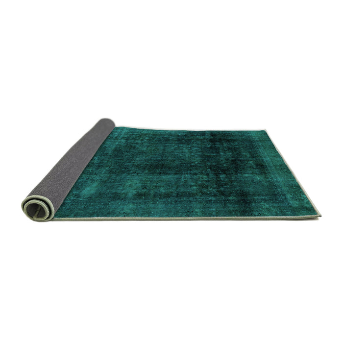 Sideview of Abstract Turquoise Modern Rug, abs2123turq