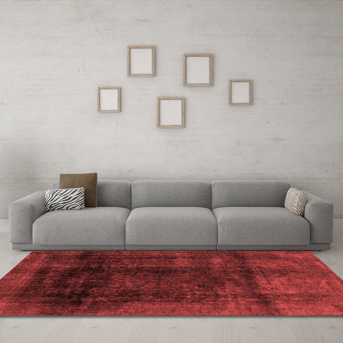 Modern Red Washable Rugs