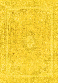 Abstract Yellow Modern Rug, abs2124yw