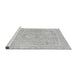 Sideview of Machine Washable Abstract Gray Modern Rug, wshabs2124gry