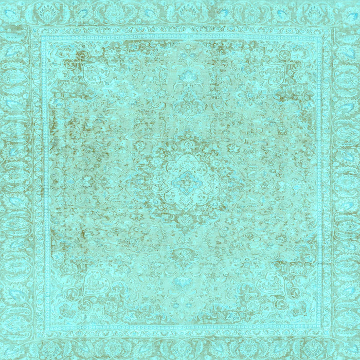 Square Machine Washable Abstract Light Blue Modern Rug, wshabs2124lblu