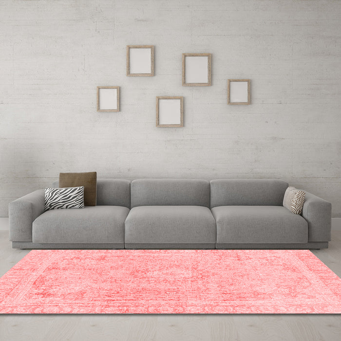 Modern Red Washable Rugs
