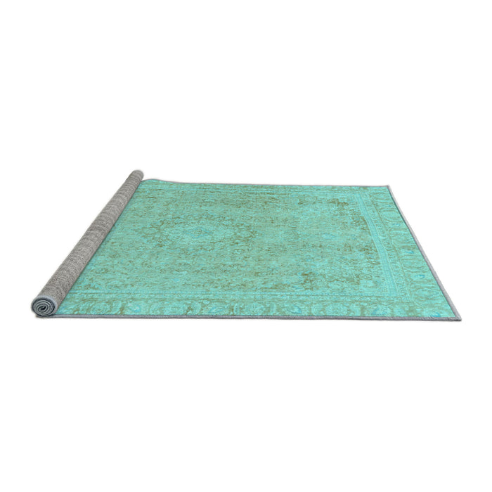 Sideview of Machine Washable Abstract Light Blue Modern Rug, wshabs2124lblu