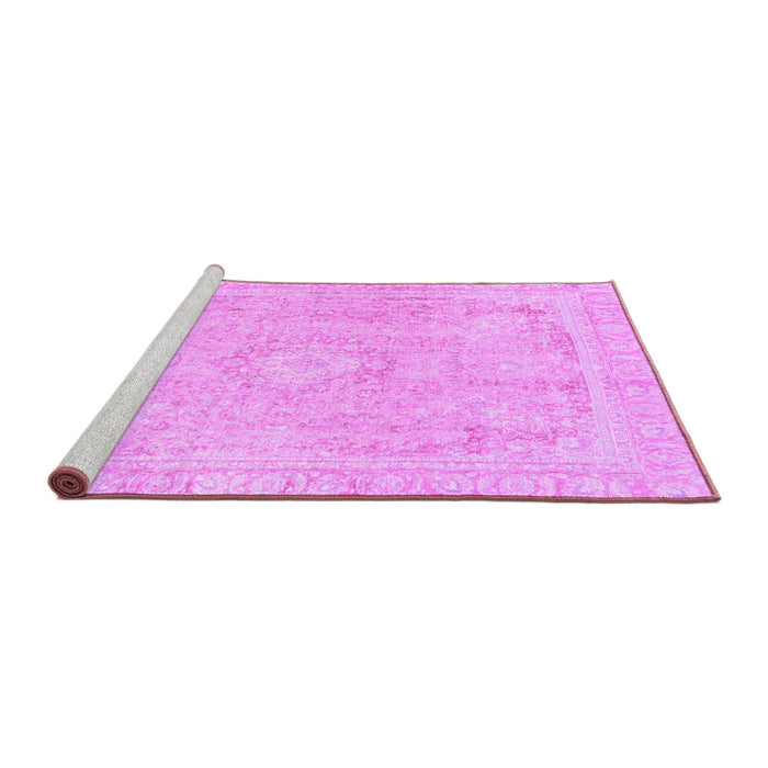 Sideview of Machine Washable Abstract Purple Modern Area Rugs, wshabs2124pur