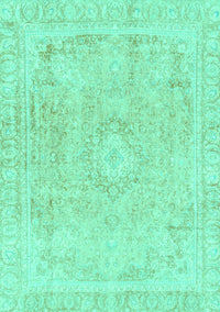 Abstract Turquoise Modern Rug, abs2124turq