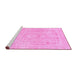 Sideview of Machine Washable Abstract Pink Modern Rug, wshabs2124pnk