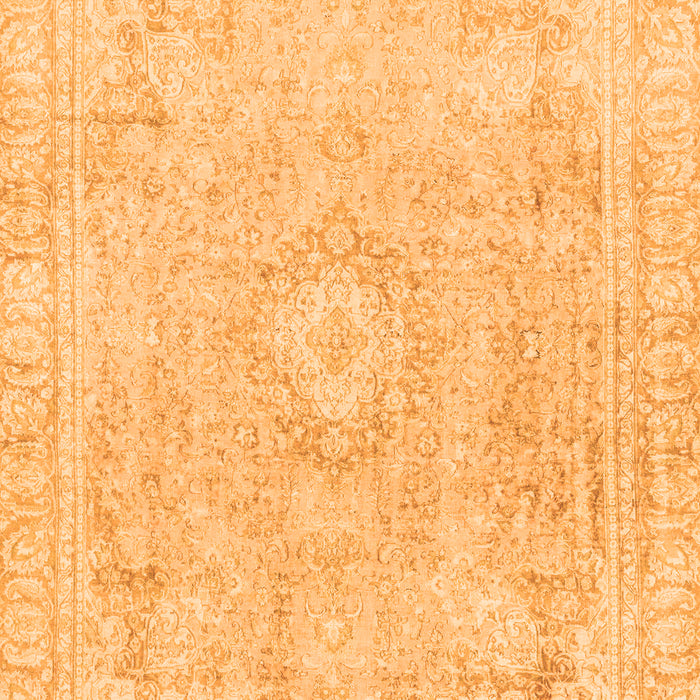 Machine Washable Abstract Orange Modern Area Rugs, wshabs2124org