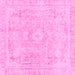 Square Abstract Pink Modern Rug, abs2124pnk