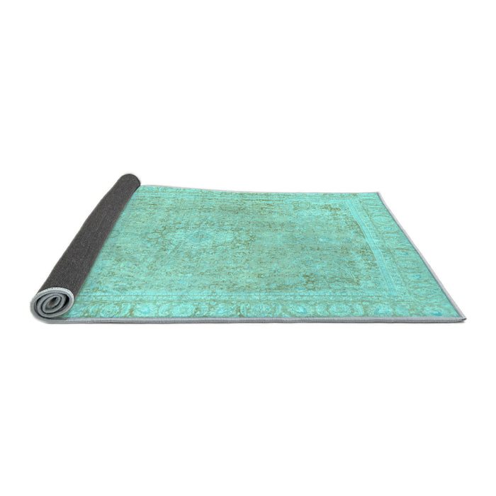 Sideview of Abstract Light Blue Modern Rug, abs2124lblu