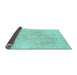 Sideview of Abstract Light Blue Modern Rug, abs2124lblu