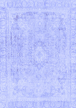 Abstract Blue Modern Rug, abs2124blu