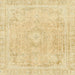 Square Abstract Brown Gold Modern Rug, abs2124