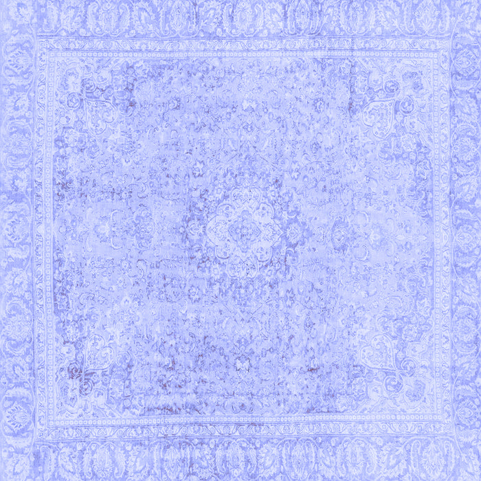 Square Machine Washable Abstract Blue Modern Rug, wshabs2124blu