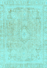 Abstract Light Blue Modern Rug, abs2124lblu