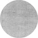 Round Abstract Gray Modern Rug, abs2125gry