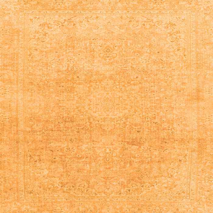 Square Abstract Orange Modern Rug, abs2125org