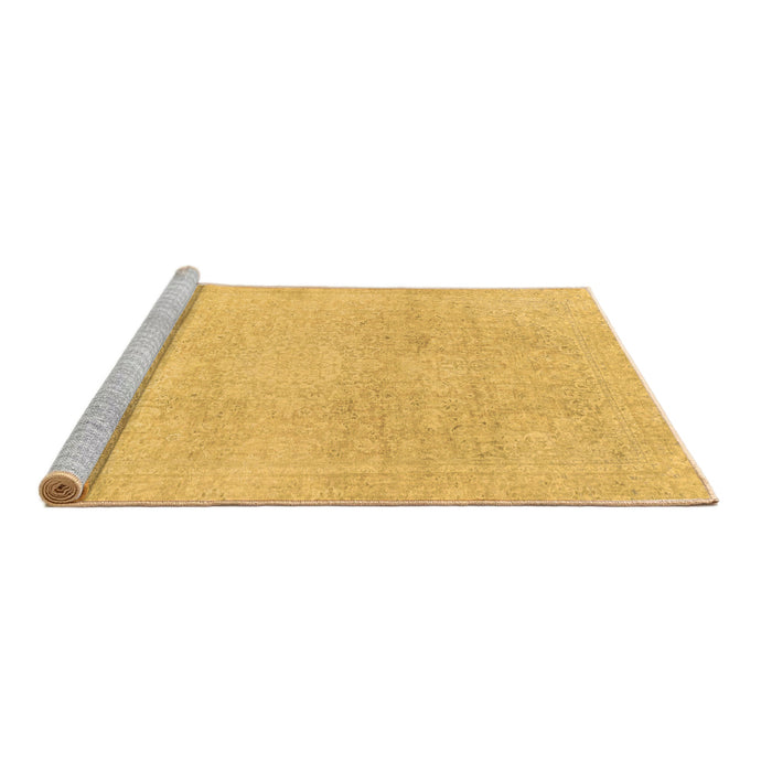 Sideview of Machine Washable Abstract Brown Modern Rug, wshabs2125brn