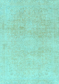 Abstract Light Blue Modern Rug, abs2125lblu