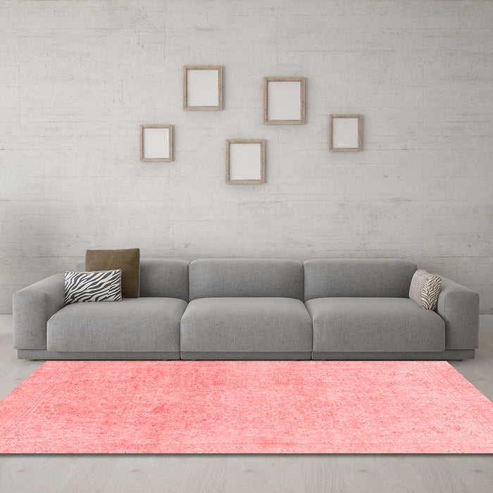 Modern Red Washable Rugs