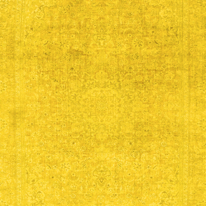 Machine Washable Abstract Yellow Modern Rug, wshabs2125yw