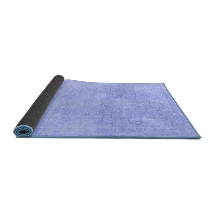 Sideview of Abstract Blue Modern Rug, abs2125blu